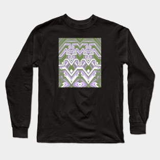 Genderqueer Pride Abstract Geometric Mirrored Design Long Sleeve T-Shirt